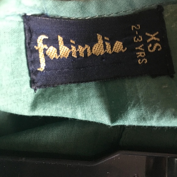 FABINDIA Girls green salwar Kurta. Size: 2-3 years - Picture 4 of 8